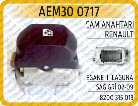 TKN RN-CD-006 Megane 2 Cam Açma Düğmesi Ön-Sağ